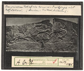 Vorschaubild London, British Museum. Assyrisches Relief aus Ninive: Treibjagd Diasammlung